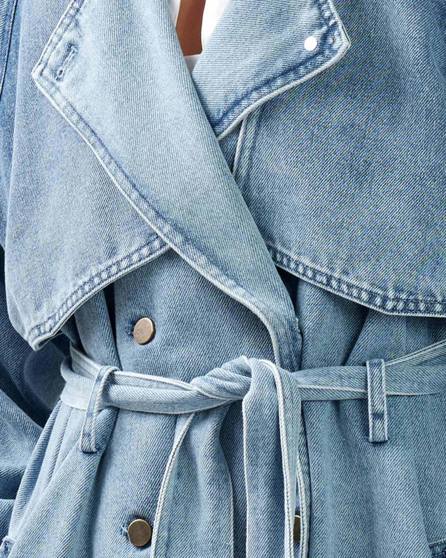 Belle & Bloom Trench Coats | Trench Coats>Wild Skies Denim Trench -
